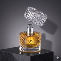 Flacon de parfum en verre cylindrique personnalisé de 50 ml et 100 ml, flacon vide de luxe avec pulvérisateur et bouchon, emballage cosmétique