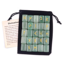 Ensemble de Pierres Runicles en Pierres Précieuses Naturelles pour la Divination, la Sorcellerie et les Jeux de Société, Incluant une Pochette Cadeau en Cristal et un Guide pour la Spiritualité