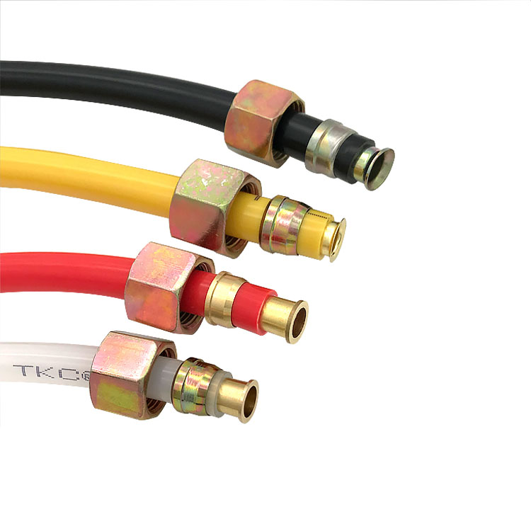 Joint nylon hose connection joint air joint hexagon nut joint three-piece set