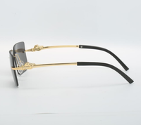 Dernières lunettes de soleil tendance de haute qualité, de style rétro vintage, sexy, pour hommes, classiques, sans monture, bon marché, de type mode