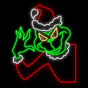 Éclairage décoratif extérieur LED imperméable <span class=keywords><strong>de</strong></span> Noël, motif Grinch 2D, taille personnalisée, demi-corps, lumière <span class=keywords><strong>de</strong></span> Noël - Product Image 2