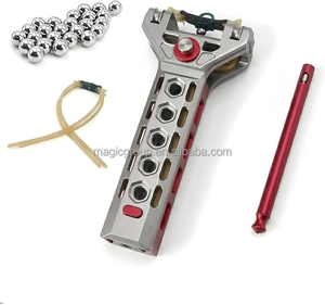 Slingshot robuste en alliage d'aluminium CNC pour adultes, outil de sport de plein air récréatif avec chargement automatique et portée de 50 m - Product Image 1