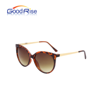 Lunettes de soleil œil de chat personnalisées avec logo, protection UV400, monture PC+métal, verres TAC dégradés, effet écaille de tortue, couleur personnalisée, OEM