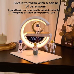 Haut-parleur BT-3401 le plus vendu avec éclairage <span class=keywords><strong>d</strong></span>'<span class=keywords><strong>ambiance</strong></span>, horloge vocale, charge sans fil, sortie 5W, son riche - Product Image 4