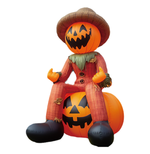 Halloween <b>Inflatable</b> Pumpkin Outdoor Decorations Blow Up Yard Build-in LEDs for Halloween Party Indoor Outdoor Yard Garden - Product Image 3