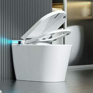 WC intelligent électrique haut de gamme à poser au sol avec chasse d'eau automatique en céramique pour salle de bain - Product Image 3