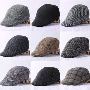 Gorro <span class=keywords><strong>de</strong></span> Lona Estilo Inglés para Hombre, <span class=keywords><strong>de</strong></span> Poliéster/Algodón Transpirable, Cálido y Grueso, para Invierno, para Hombres <span class=keywords><strong>de</strong></span> Mediana Edad y Mayores - Product Image 1