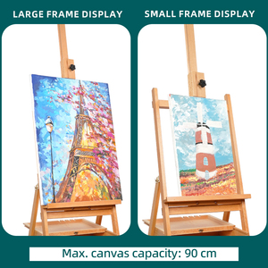 Caballete <span class=keywords><strong>de</strong></span> <span class=keywords><strong>pintura</strong></span> profesional <span class=keywords><strong>de</strong></span> <span class=keywords><strong>madera</strong></span> <span class=keywords><strong>de</strong></span> haya con cajón para cinta y placa <span class=keywords><strong>de</strong></span> respaldo, para exhibición <span class=keywords><strong>de</strong></span> arte y dibujo - Product Image 2