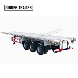 Vente chaude Châssis de conteneur de qualité Cimc Industriel 12,5m <span class=keywords><strong>Quest</strong></span> 40 pieds 3 essieux 60t Semi-remorque à plateau plat en acier Large verrouillage - Product Image 2