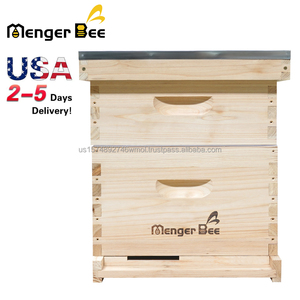 Nuevo Kit de Colmena Langstroth Menger de 2 Niveles y 10 Cuadros, de Madera de Abeto con Unión de Cola de Golondrina, Herramientas de Apicultura, 2 Años de Garantía - Product Image 1
