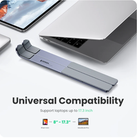 Support pour ordinateur portable UGREEN pour Macbook Air Pro, support vertical pliable en aluminium pour ordinateur portable, support pour tablette et téléphone Macbook Pro