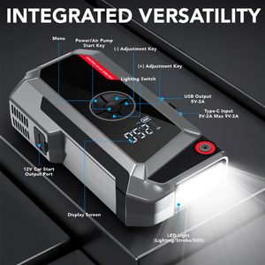 3 en un 10000 Amp Portable <span class=keywords><strong>Car</strong></span> <span class=keywords><strong>Jump</strong></span> <span class=keywords><strong>Starter</strong></span> Air Compressor Power Bank pour voitures universelles - Product Image 4