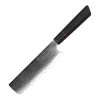 Couteau japonais à manche octogonal pour accompagnements, en acier Damas VG10, tranchant et durable, avec matériau métallique G10
