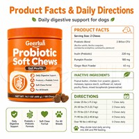OEM ODM Soutien Digestif pour Animaux de Compagnie Santé Intestinale Prébiotique à Croquer Foie de Poulet 180 Comprimés Friandises Probiotiques Tendres pour Chiens de Toutes Races