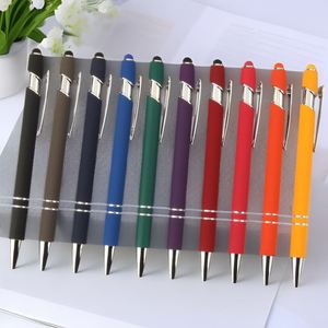 Stylo bille en métal personnalisable en gros, 50 pièces par boîte, forme classique, plusieurs couleurs, papeterie en plastique - Product Image 1