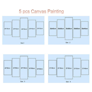 5 piezas de arte de pared decoración del hogar caballo lienzo pinturas decorativas sala de estar - Product Image 3