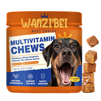 Comprimés à mâcher multivitaminés pour chiens - Glucosamine et chondroïtine Ingrédients 100% naturels pour la santé de la peau et du pelage et le soulagement des allergies