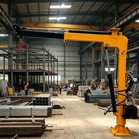 Mini-grue à tour hydraulique rotative portable avec treuil électrique télécommandé et grue de voiture