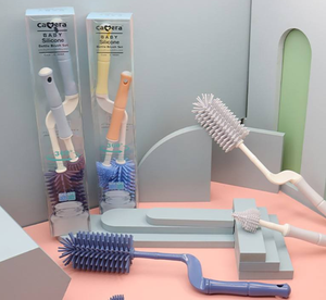 Manufacturer Wholesale 360-Degree Silicone <strong>Bottle</strong> <strong>Brush</strong> Set Baby <strong>Bottle</strong> Water Cup Cleaner Nipple Food Grade Cleaning <strong>Brushes</strong> - Product Image 2