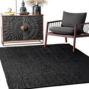 Alfombra de Yute Tejida a Mano, Reversible, Ecológica, Moderna, Color Marfil Natural, Apta para Mascotas, Tamaño Personalizado, para Dormitorio de Adolescentes - Product Image 1