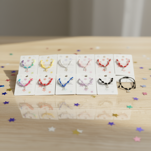 Bracelet en acier inoxydable avec note musicale argentée, nœud à sept étoiles, PULSERA, bijoux faits à la main - Product Image 3