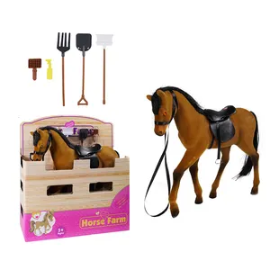 Realistische Farm Animal Figuur Play Set Plastic Speelgoed Paard Model