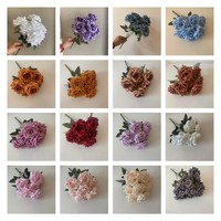 Buket Mawar Sutra Simulasi Realistis 9 Tangkai Mawar Berlian Kelopak Melengkung Bunga Buatan untuk Pernikahan, Hari Valentine, Upacara, dan Lorong