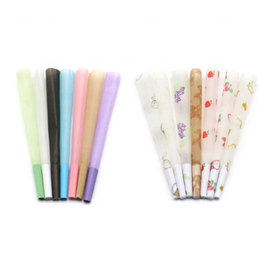 Customized brand logo color <b>smoking</b> roll paper accessories wholesale unbleached classic brown conical roll paper - Product Image 1