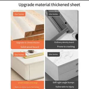 Meuble TV flottant moderne, support mural en bois pour télévision, ensemble de table basse, meubles de salon pour la maison et l'hôtel - Product Image 3