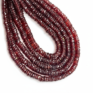 สร้อยคอลูกปัดพลอยโกเมนสีแดงสร้อยคอลูกปัดโกเมนสำหรับทำเครื่องประดับทำสร้อยคอเส้นลูกปัด - Product Image 1