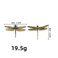 Laiton insecte libellule statue simulation libellule jouet maison pendule laiton fonte ornement