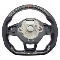 Volant en cuir en fibre de carbone pour Volkswagen Golf 7 7.5 GTI GTD GTE R Polo TRoc GTI Tiguan Passat Arteon Atlas CC B7 DSG
