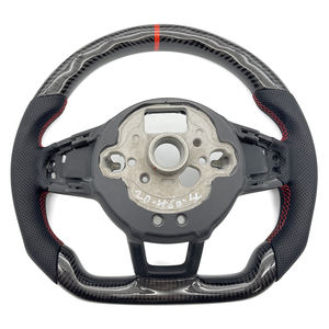 Volante de Fibra de Carbono y Cuero para <span class=keywords><strong>Volkswagen</strong></span> Golf 7 7.5 GTI GTD <span class=keywords><strong>GTE</strong></span> R Polo TRoc GTI Tiguan <span class=keywords><strong>Passat</strong></span> Arteon Atlas CC B7 DSG - Product Image 2