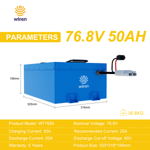 Batería LiFePO4 Wiren W7650 76.8V50Ah |   3.8kWh |   Más de 6000 Ciclos |   IP67 |   Monitoreo por Bluetooth |   Otras aplicaciones |   Pico de 50A/200A - Product Image 4