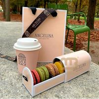 Boîte personnalisée pour pâtisseries, biscuits, macarons, desserts, confiseries, pour emporter, pour les salons de thé, pour les petites gourmandises