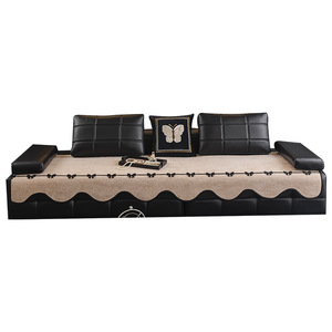 All Season <b>Sofa</b> Cushion <b>Cover</b> Chenille Pad Type Minimalist Style Non Slip Breathable <b>For</b> Lawrence <b>Leather</b> <b>Sofa</b> - Product Image 5