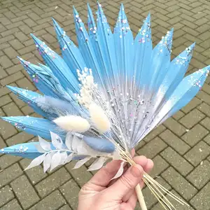 Décoration de gâteau, glace, bleu, siphon, fleurs séchées, toppers de cupcakes - Product Image 1