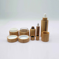 Bouteilles en verre personnalisées de 10ml 60ml 120ml avec couvercle en bois de bambou pour sérum contenants de baume cosmétique