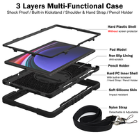 Housse robuste en silicone de protection antichoc pour enfants pour Samsung Galaxy Tab S10 Plus 2024 Tab S9 Plus S9 Fe + Case