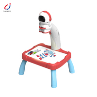 Machine à dessin par projection Chengji, thème astronaute de dessin animé, tablette éducative et d'apprentissage pour le dessin et le gribouillage