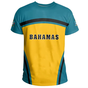 Imprimé personnalisé 10 juillet Bahamas Jour de l'Indépendance Promotion Bahamas Drapeau Vêtements Événement Chemise Sublimation Complète T-shirt - Product Image 3