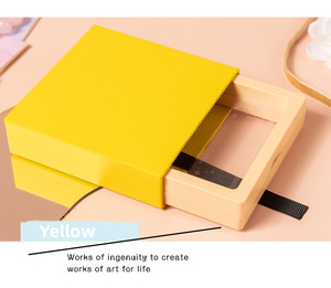 Petites boîtes cadeaux en carton avec tiroirs coulissants, emballages en papier artistique colorés et élégants - Product Image 4