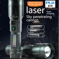 1000m Portable Blanc Laser Torche Lumière Télescopique Zoom Étanche Lanern Rechargeable LED Tactique Lampe de Poche COB Travail Lumière