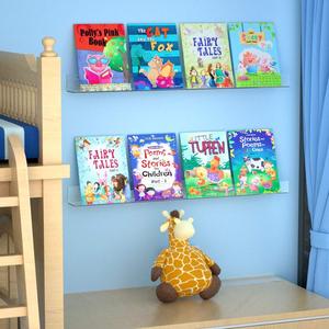 Kệ Sách Trẻ Em Bằng Acrylic Trong Suốt Kệ Sách Treo Tường Nổi Trong Suốt Cho Phòng Trẻ Em Phòng Tắm Ký Túc Xá - Product Image 2