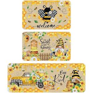 Ensemble de tapis de cuisine Temu Autumn Pumpkin, rectangulaires, en polyester, absorbants et résistants aux taches, pour la maison - Product Image 3