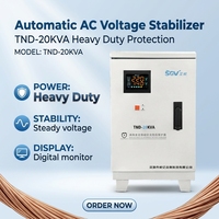 Stabilisateur de tension LED SVC AC 220V en cuivre, monophasé, sur mesure, type servo industriel TND-20KVA, entrée 150-260V