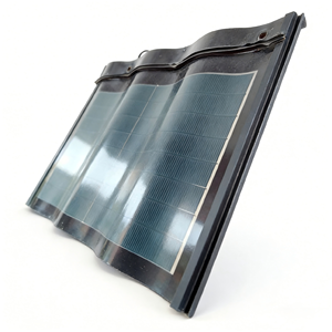 بلاط سقف شمسي كهروضوئي منحني أسود 45 واط، بلاط BIPV لتجديد المنازل للسوق الأوروبية - Product Image 5