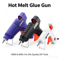 Pistolet à colle chaude électrique à chauffage rapide en céramique PTC, corps en aluminium, capacité thermique 20W, avec cordon, pour loisirs créatifs