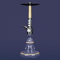 Nouveau design 2016 – Chicha en alliage d'aluminium de grande taille, couleurs assorties, ensemble complet pour fumer – Vente en gros de haute qualité