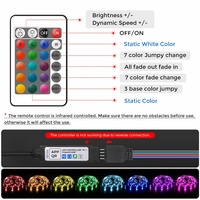 Рождественская светодиодная лента для интерьера, 5050 RGB, управление через приложение, умная, ПВХ, 5м/10м, 5В USB, для ТВ